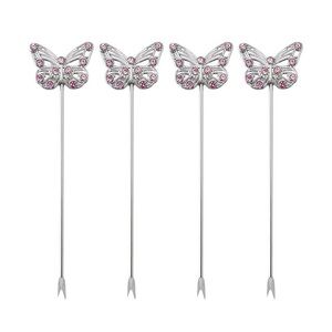 DOLLY PARTON Premium Stainless Steel Rhinestone-Studded Butterfly Metal Picks